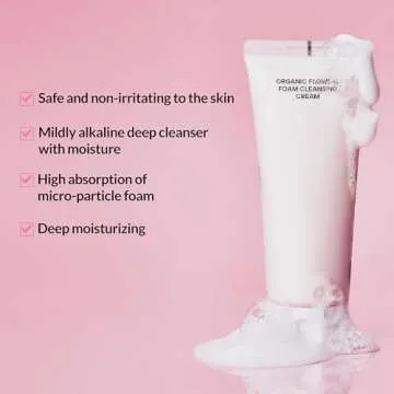 Whamisa Organic Foam Cleansing Cream for Gentle Cleanse