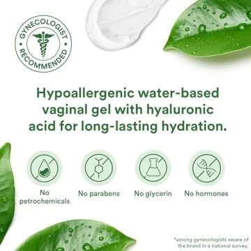 Good Clean Love BioNourish Ultra Moisturizing Vaginal Gel with Hyaluronic Acid, pH-Balanced Vaginal Moisturizer, Water-Based Feminine Care, Long Lasting Relief from Dryness & Discomfort, 2 Oz