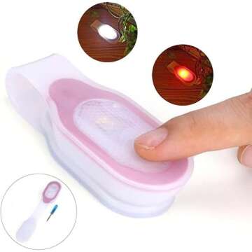 ALONEFIRE Nightlight Nursing Night Light LED Clip on Flashlight Hands Free 3 Modes Safety Light Magn...