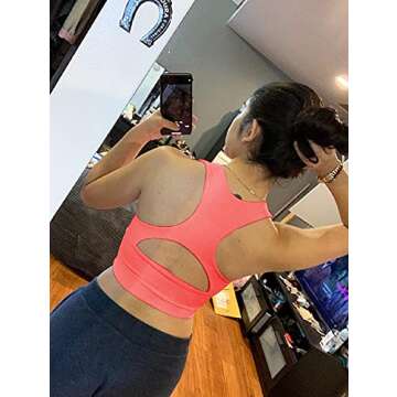 AEPEBO Sexy Crop Tops for Women Deep V Neck Back Cutout Sleeveless Plunge Racerback Tank Cropped Top Fluo Pink S