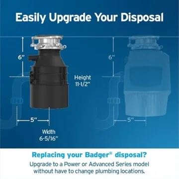 InSinkErator Badger 5 Garbage Disposal - Alpha 1/2HP Efficiency