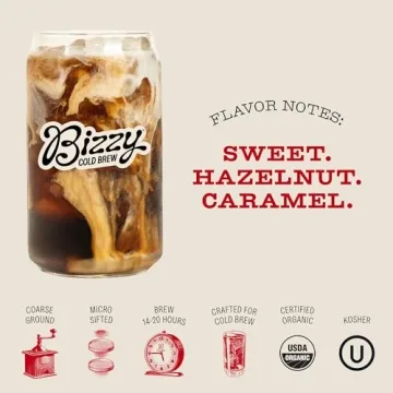 Bizzy Organic Cold Brew Coffee | Smooth & Sweet Blend | Coarse Ground Coffee