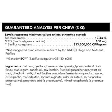 VetriScience Laboratories - Probiotic Everyday for Dogs, Digestive Support Supplement, 30 Bite-Sized Chews