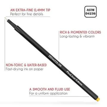 60 Fine Tip Colored Markers - Perfect for Art & Journaling