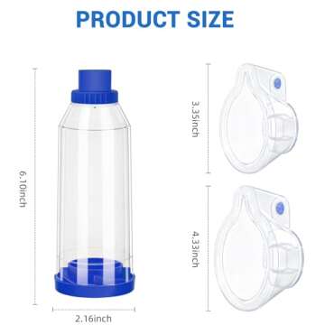 Handheld Inhaler Spacers for Adults and Kids with 2 Masks - OTC