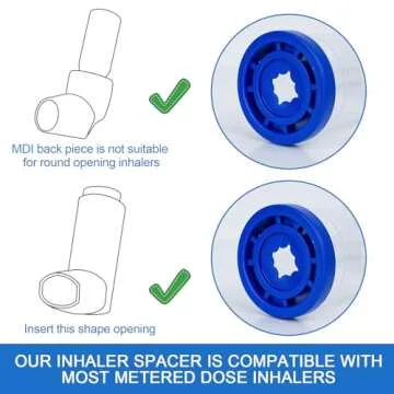 Handheld Inhaler Spacers with 2 Masks for Adults and Kids