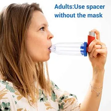 Handheld Inhaler Spacers with 2 Masks for Adults and Kids