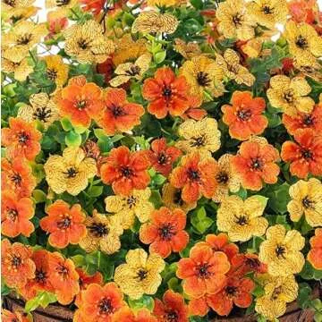 HyeFlora Faux Hanging Flower Basket for Year-Round Decor