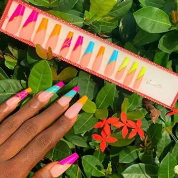 YoYoee Long Pink Acrylic Press on Nails 24pcs