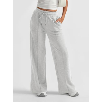 AUTOMET Women's Wide Leg Sweatpants Comfortable Stylish Fall 2025