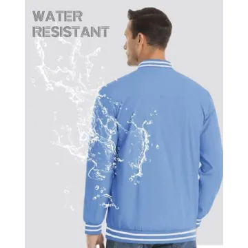 Boladeci Blue Bomber Jacket for Men Lightweight Stylish Windbreaker