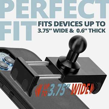 Tackform Enduro 20LITE Phone Holder - Spring Tension Optimized for in Vehicle Use, Truck and Fleet, Rock Crawling | 20mm Aluminum Ball