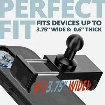 Tackform Enduro 20LITE Phone Holder - Spring Tension Optimized for in Vehicle Use, Truck and Fleet, Rock Crawling | 20mm Aluminum Ball