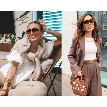 GUVIVI Retro Aviator Sunglasses Stylish UV Protection All Ages