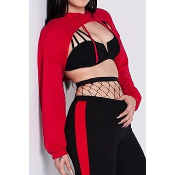 Stylish Sevozimda Women Hooded Crop Top in Red