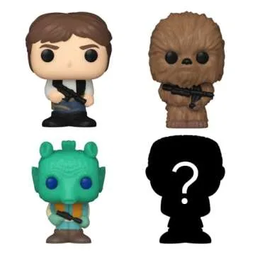 Funko Bitty POP! Star Wars - Han Solo, 4-Pack - Han Solo, Chewbacca, Greedo and A Surprise Mystery M...