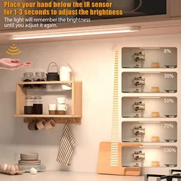 MYPLUS 16 Inch Under Cabinet Lights with Wave Control