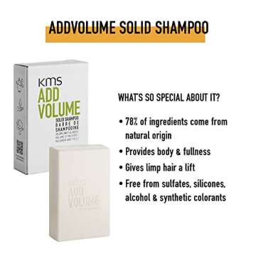KMS ADDVOLUME Solid Shampoo for Fine Hair Care