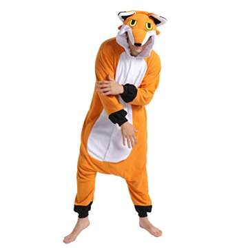 WOTOGOLD Animal Cosplay Costume New Fox Unisex Adult Pajamas Orange