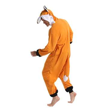 WOTOGOLD Animal Cosplay Costume New Fox Unisex Adult Pajamas Orange