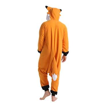 WOTOGOLD Animal Cosplay Costume New Fox Unisex Adult Pajamas Orange