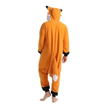 WOTOGOLD Animal Cosplay Costume New Fox Unisex Adult Pajamas Orange