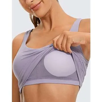 CRZ YOGA Butterluxe V Neck Longline Sports Bra for Women