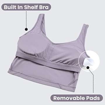 CRZ YOGA Butterluxe V Neck Longline Sports Bra for Women