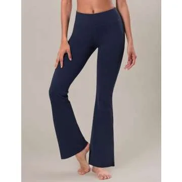 BUBBLELIME 29"/31"/33"/35" 4 Styles Women's Bootcut Yoga Pants Tummy Control - Basic Bootleg_Darknavy S_33" Inseam