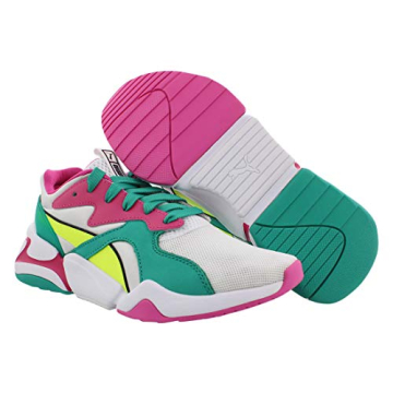 PUMA Nova Mesh Sneakers White Spectra Green Fuchsia Purple