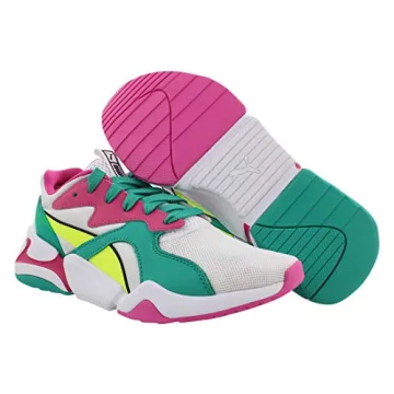 PUMA Nova Mesh Sneakers White Spectra Green Fuchsia Purple