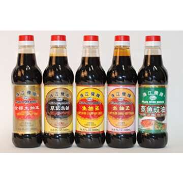 Pearl River Bridge Golden Label Superior Light Soy Sauce, Plastic Bottles, 16.9 oz.