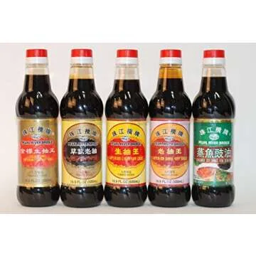 Pearl River Bridge Golden Label Superior Light Soy Sauce, Plastic Bottles, 16.9 oz.