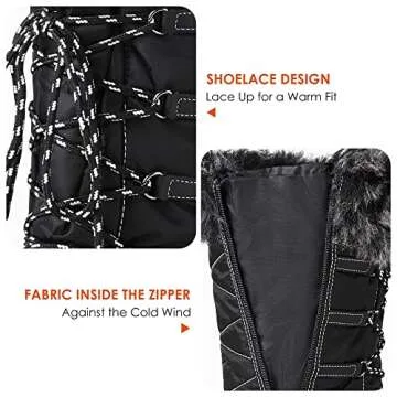 DREAM PAIRS Women's Faux Fur Lined Winter Boots