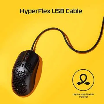 HyperX Pulsefire Haste – Gaming Mouse – Ultra-Lightweight, 60g, Honeycomb Shell, Hex Design, HyperFlex USB Cable, Up to 16000 DPI, 6 Programmable Buttons - White/Pink