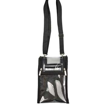 Jula Vance Transparent PVC Small Makeup Brush Buddy Make Up Brush Holder Clear Makeup Brush Makeup Tool Organizer Bag Makeup Brush Bag with Shoulder Strap