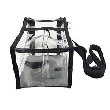 Jula Vance Transparent PVC Small Makeup Brush Buddy Make Up Brush Holder Clear Makeup Brush Makeup Tool Organizer Bag Makeup Brush Bag with Shoulder Strap