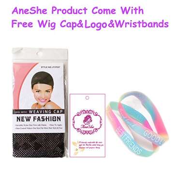 AneShe Men's Short Layered Hair Anime Cosplay Wig Party Wig (Black)