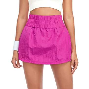 VUTRU Women's Tennis Skorts Athletic Quick-Dry Lightweight Golf Skorts Skirts with Phone Pockets Run...