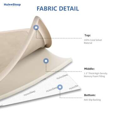 Baby Play Mat for Floor,1.3" Thick Memory foam Tummy Time Mat,Soft Coral Velvet Nursery Rug,Extra Large Non Slip Crawling Mat for Toddlers,Infants,kids,Yoga Mat,Tatami Mat for Living Room(Beige)