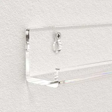 FEMELI Vinyl Record Shelf Wall Mount - 6 Pack 12-inch Clear Acrylic Album Record Holder Display Rack - Art for The Collector