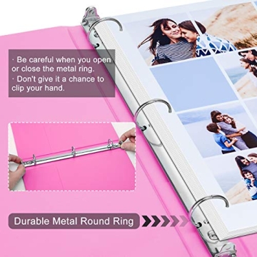 HYUNLAI 1 Inch 3 Ring Binder Set, Pack of 6 - Durable & Customizable