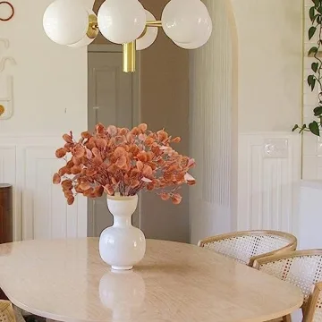 HUAESIN 6 PCS Artificial Eucalyptus Leaves for Autumn Decor