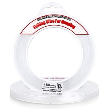 Acejoz Clear Fishing Wire: 656FT Strong Invisible Hanging Wire for Decorations
