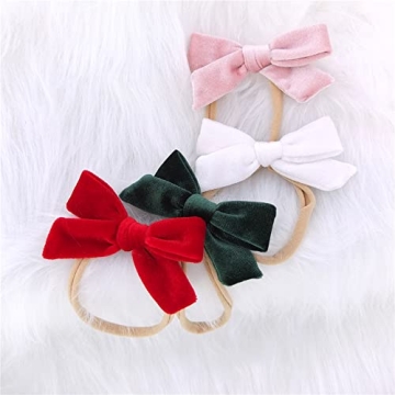 Sugarmelon 12-Color Velvet Bow Headband Set for Babies