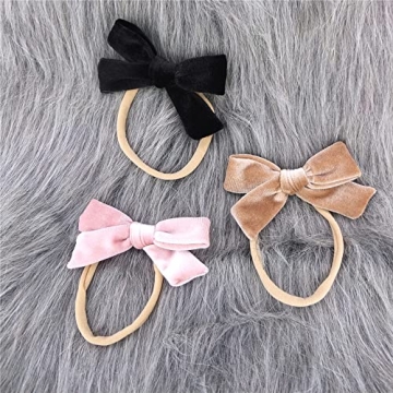 Sugarmelon 12-Color Velvet Bow Headband Set for Babies