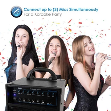 Pyle 400W Bluetooth Portable PA System with Rechargeable Battery