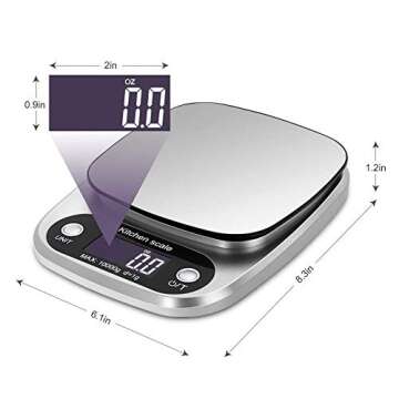 Precision Food Scale 22lb Digital Kitchen Scales for Cooking