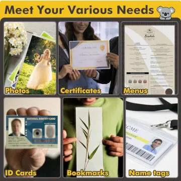 Koala Laminating Pouches - 100 Clear Thermal 3 Mil Sheets
