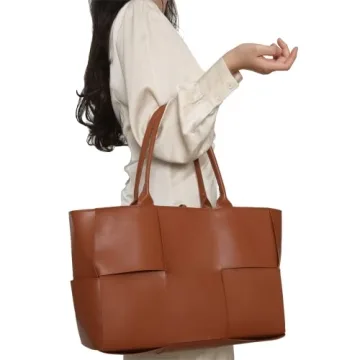 Stylish PU Leather Tote Bag for Women - Large & Versatile